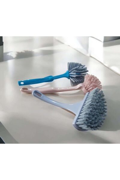 ÇEÇEN HOME Σετ 3 τεμαχίων βούρτσες καθαρισμού, πιάτων και νεροχύτη