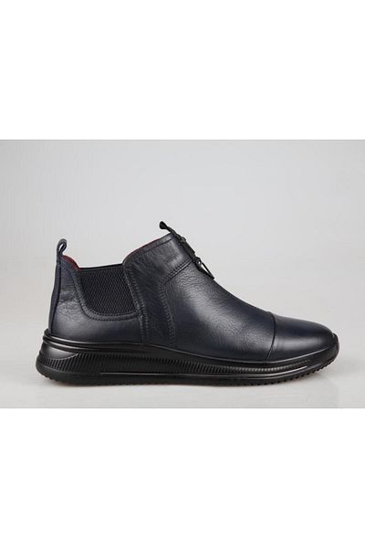 MARCOMEN Ανδρικές μπότες 18401 από γνήσιο δέρμα Navy Blue