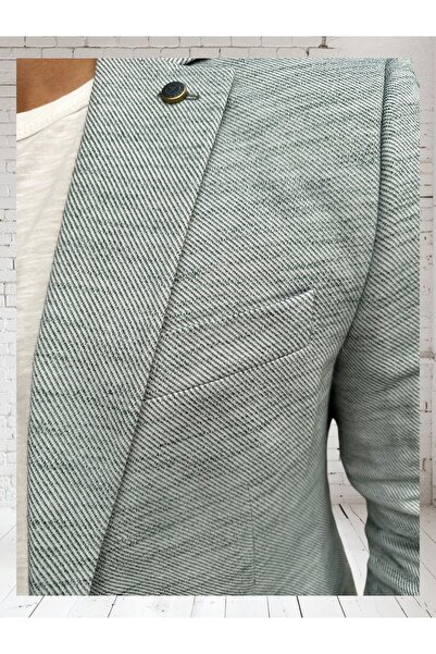 Luisero Ανδρικό αθλητικό μπουφάν με πράσινη υφή Vad 1412