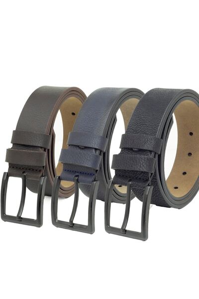 Deribond Cureaua pentru barbati (3 bucati) Curea pentru blugi si pantaloni din panza