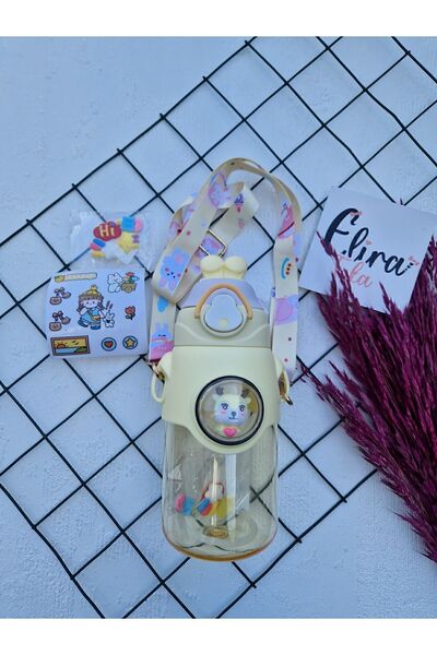 Berry Bottle DEER FIGURE WITH BEAR AND RABBIT EARS SCHOOL WATER CAMPER WITH HANGER DRINKER MODELS ELIRA BUCKLE