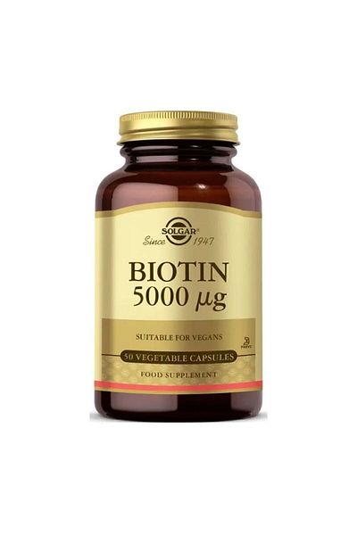 Solgar Biotin 5000 mcg 50 Capsules X3 Pieces