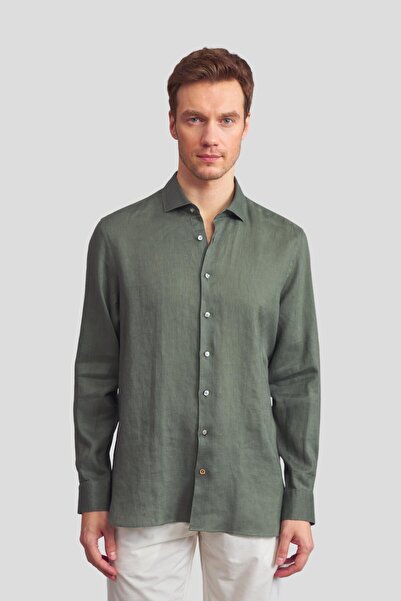 Paşahan Linen Plain Men's Shirt
