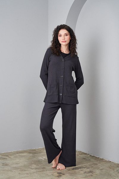 PJS 24575 Women's Soft Buttoned Pajama Set