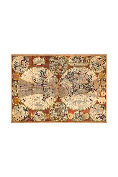 Blue Focus 1000 Pieces - Old World Map