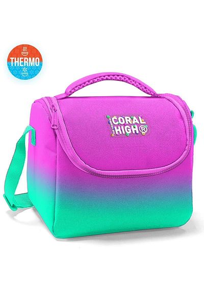 Coral High 11874 Model Thermo Lunch Box - Pink and Aqua Green Color Transition