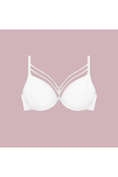 Nurteks 1020 Sutien cu sârmă, fără susținere, cu bretele, alb
