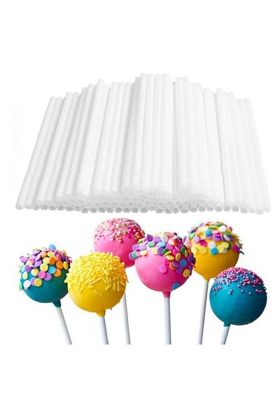 adin tasarım Lollipop Stick 100 Pieces Pop Cake Stick Stick Candy Stick Party Stick Plastic Stick