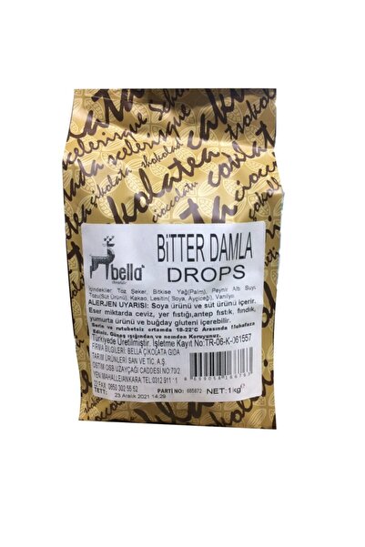 Bella Bitter Damla Çikolata 1 kg