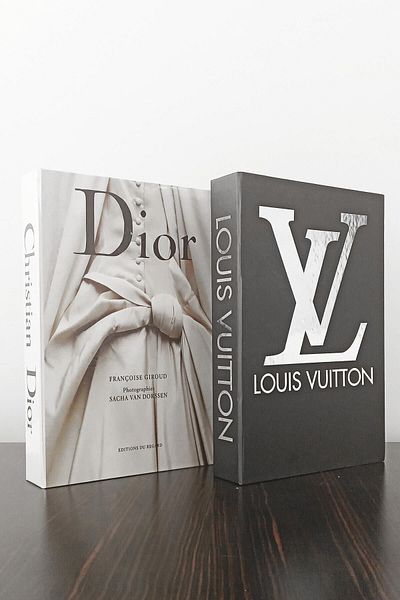ndukkan Luis Vuitton Black Silver Themed 2-Piece Wedding Dress Book - Decorative Box