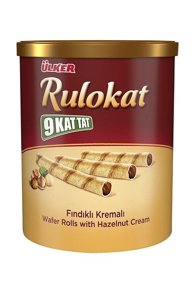Ülker Rulokat Finik Cream Wafer Tin 170 Gr