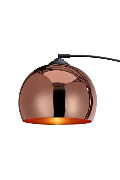 VİSENTE HOME Deve Boynu Modern Tasarım Siyah-bakır Lambader