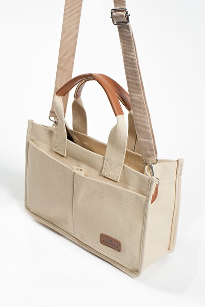 İAMBTŞY Large Shoulder Bag - Three-Eye Canvas Gambler