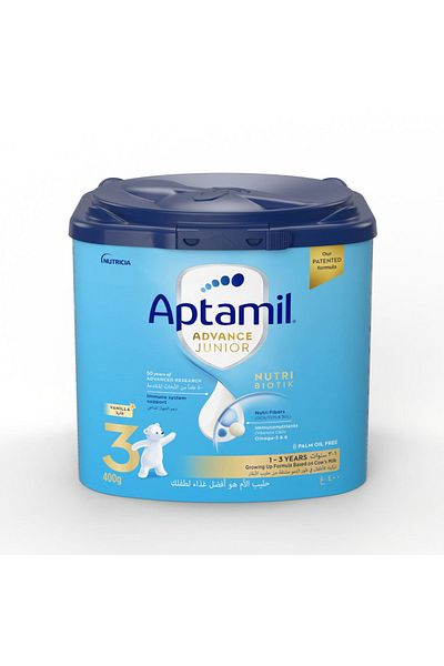 Aptamil Advance Junior 3 Milk Formula, Palm Oil Free, 1-3 Years 400g