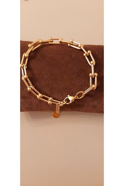 Opia JEWELRY سوار تيفاني من الفولاذ الذهبي