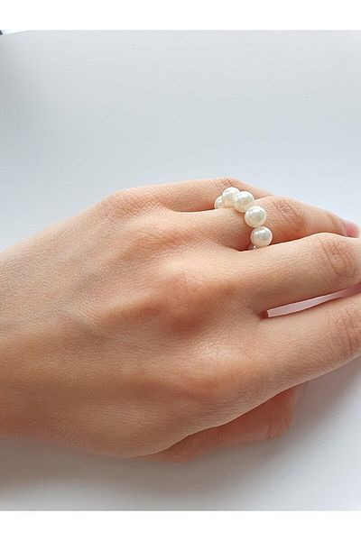 KARACA DESİGN Rubber Ring with Pearl 6mm