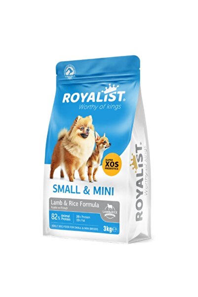 Royalist Küçük Irk Köpekler Için Small & Mini Kuzu Etli Probiyotik, Küçük Taneli Yetişkin Köpek Maması 3 Kg