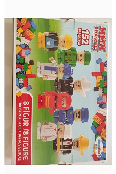 Lego Tasarım Yapı Oyuncak Figürlü Blok Set Sekiz Figürlü Yapı Oyuncak 152 Parca Mmx Blok Set.
