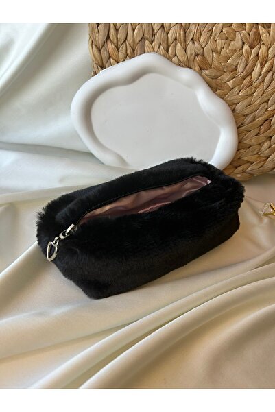 MELSEA Peluş Kalemlik Kalpli Saten Astarlı Kalem Kutusu