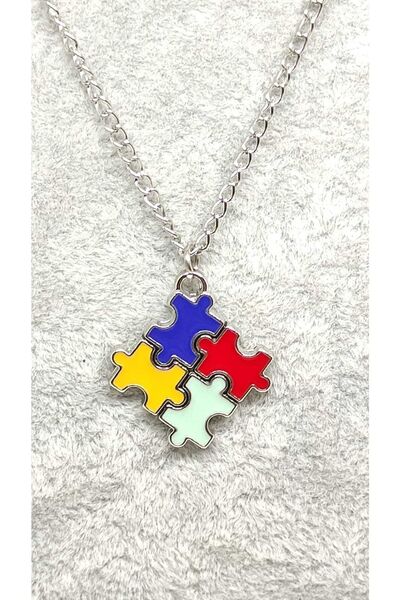TUNA TAKI & AKSESUAR Enamel Colorful Puzzle Necklace