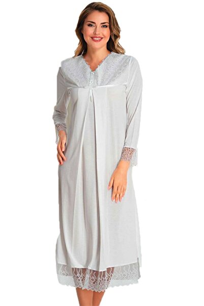 HAMİLE ÇARŞISI Cămașă de noapte de maternitate Effort 7043 Ecru pentru femei