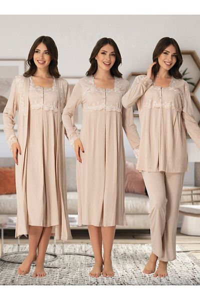 Effort Pijama مجموعة إفورت 2405sk للحوامل مكونة من 4 قطع