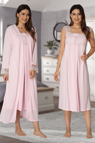 Effortt 2302-p Dressing Gown Nightgown