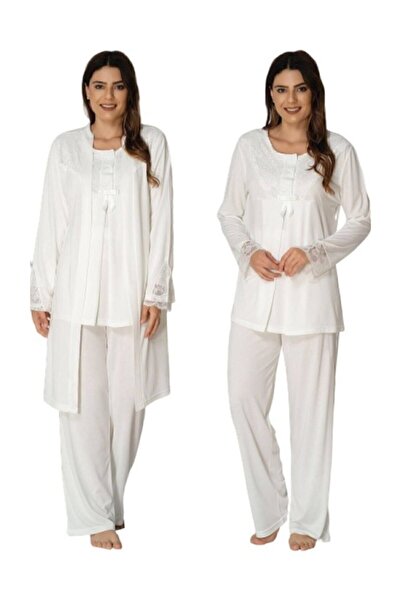 Effortt طقم بيجامة للحوامل مع ثوب صباحي إكرو نسائي