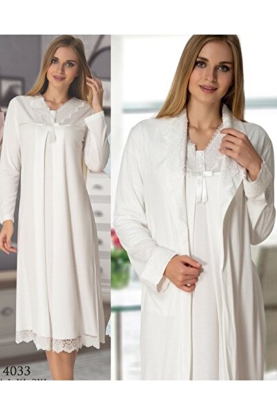 Effortt ثوب نوم للحوامل مع ثوب صباحي إكرو