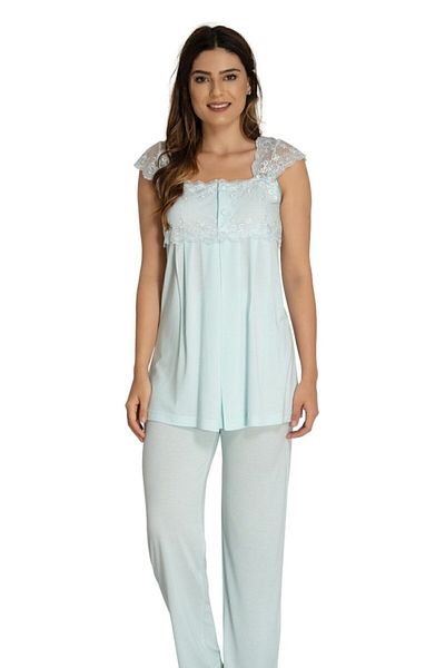 Effortt Effort 2303 Turquoise Short Sleeve Pajama Set