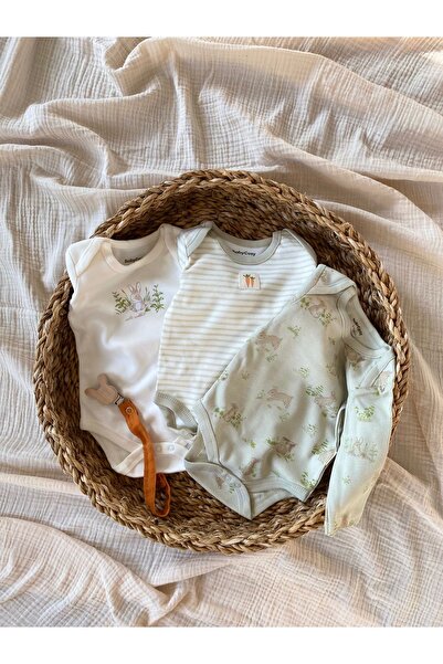 BabyCosy Bunny 3-Piece Long Sleeve 100% Organic Cotton Body Set