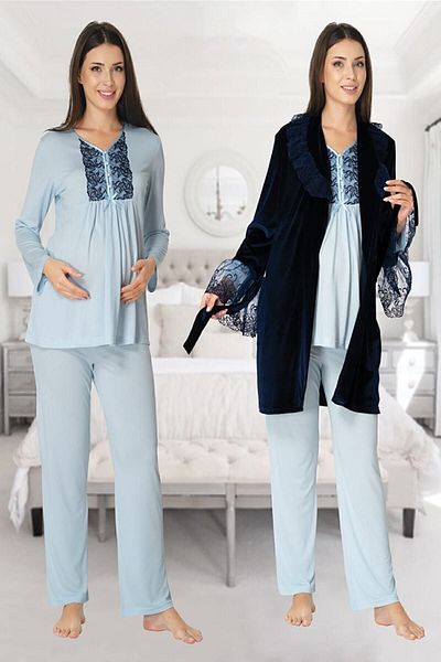 Effortt Maternity Pajamas and Dressing Gown