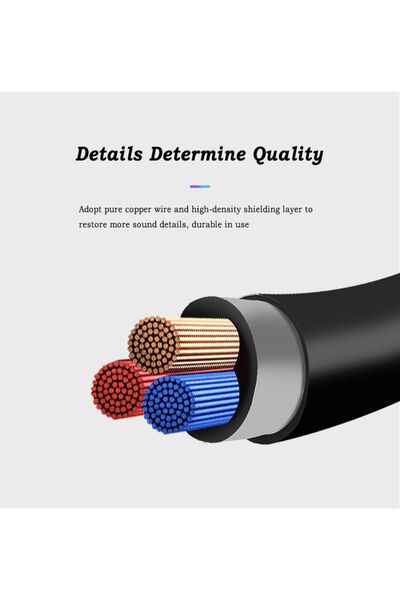 WASHA 3,5 Mm Jack Girişli Premium Örgülü Aux Kablo