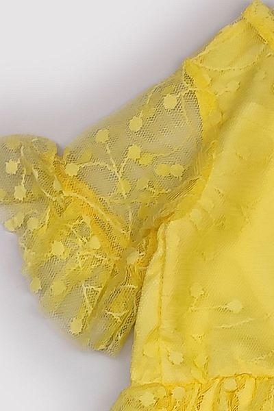 Peki Rochie de vară pentru fete - pachet de 5, plătiți 4, dantelă din tul, fustă cu buline din poliester, cadou 14844