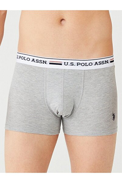 U.S. Polo Assn. BASE. Polo Assn. Men's Red - Gray Melange - Navy Blue 3-Piece Boxer Z8.E.T0.A.4G.R.P31