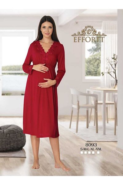 Effort Pijama Women's Cherry Pregnant Maternity Nightgown