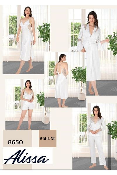 Mod Collection 7ZTA7GRP7.4.025 Set de zestre din satin pentru femei 7ZTA7GRP7.4.025