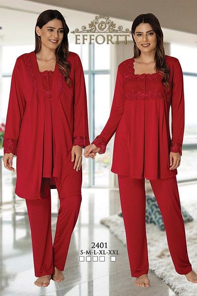 Effort Pijama Maternity Pajama Set with Dressing Gown