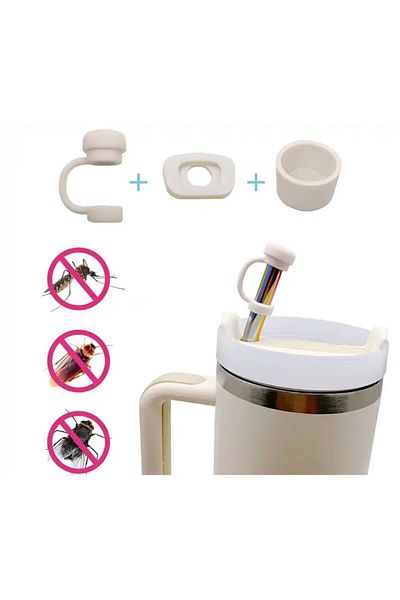 FARCY Quencher and New Generation Thermos with Straw Compatible 3 Piece Leak Proof Protective Accessory Silicone Set