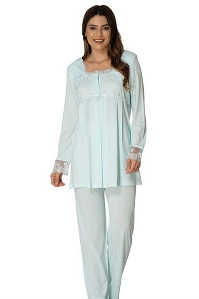 Effort Pijama Set de pijamale de maternitate Freya Effort Albastru cu mânecă lungă