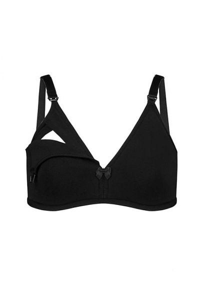 İmer Çamaşır Imer Black Modal Combed Cotton Breastfeeding Bra 2236