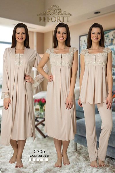 Effort Pijama Σετ εγκυμοσύνης με δαντελένια μανίκια