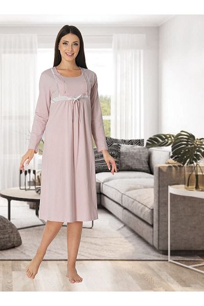 Effort Pijama Women's Powder Maternity Nightgown