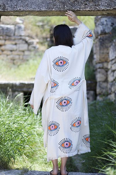 Cyc Atelier Patterned Stone Printed Kimono/bathrobe