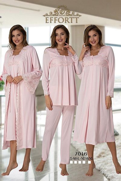 Effort Pijama Effortt 7016 Powder Special Design Maternity Pregnant Set of 4