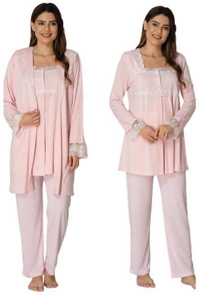Effort Pijama Effort Ροζ Μακρυμάνικο Σετ Πιτζάμες εγκυμοσύνης 2401