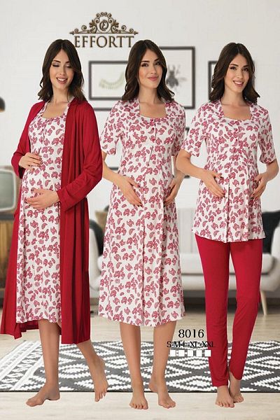 Effort Pijama الأمومة الحوامل 4 حزمة