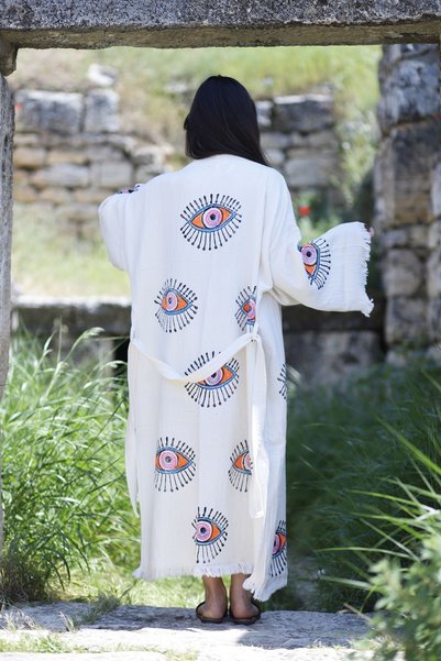 Cyc Atelier Patterned Stone Printed Kimono/bathrobe