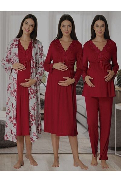 Effortt Zerre Bebe Women's Fuchsia Maternity Set