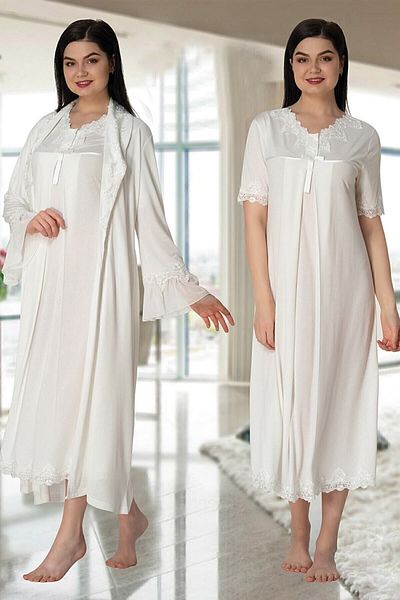 Effort Pijama Set de noapte de maternitate Effortt 5035 cu halat